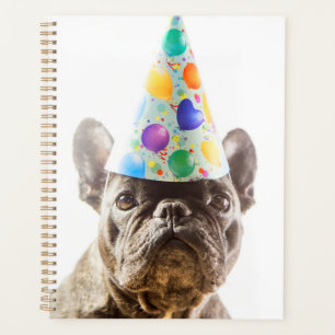Agenda Bulldog Francês com Chapéu do Partido