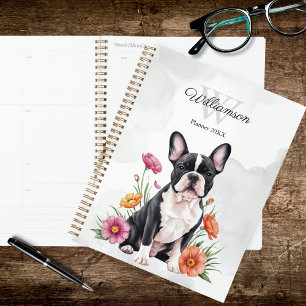 Agenda Bulldog Francês Floral