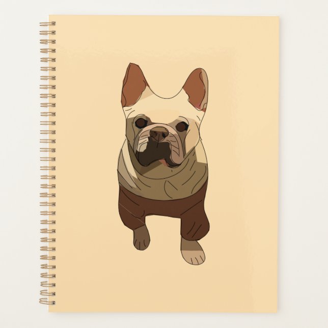 Agenda Bulldog Francês, Pêssego Suave (Frente)