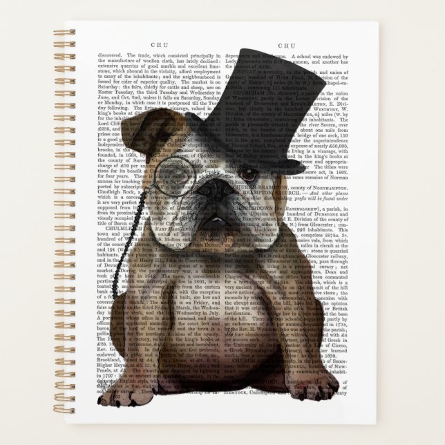 Agenda Bulldog Inglês, Formal Hound e Hat (Frente)