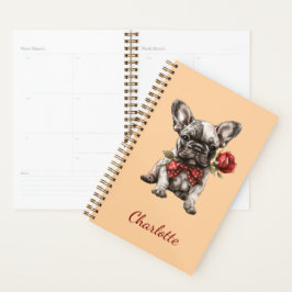 Agenda Bulldogue Francês Personalizado com Nome Personali