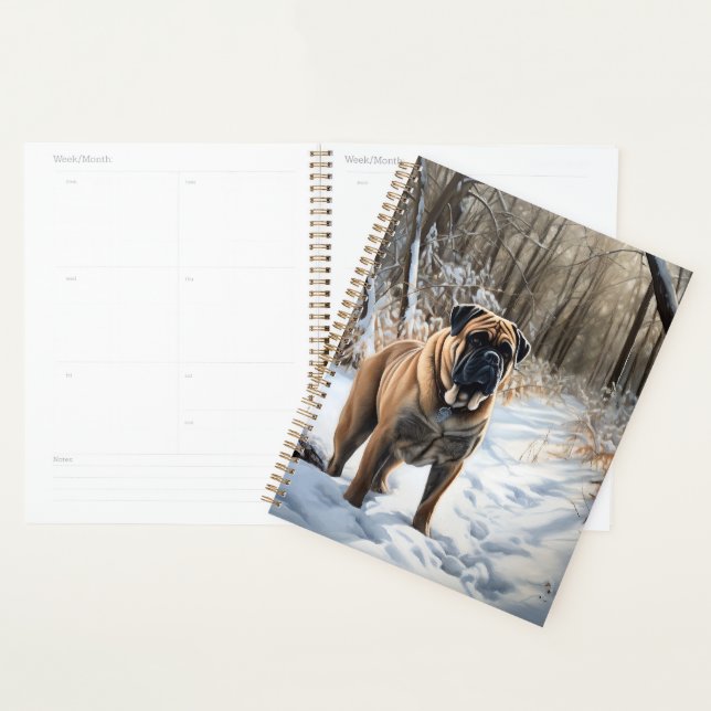 Agenda Bullmastiff Deixe Nevar Natal (Exibição)