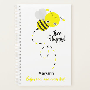 Agenda Bumble Bee Bonita, Abelha Feliz Personalizada