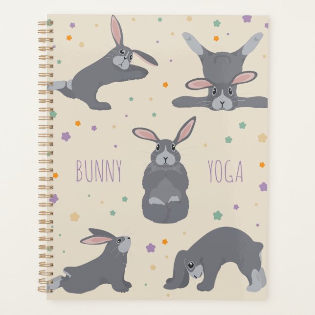 Agenda Bunny Yoga Poses Funny Rabbit (Frente)