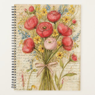 Agenda Buquê de Rosas em Aquarela