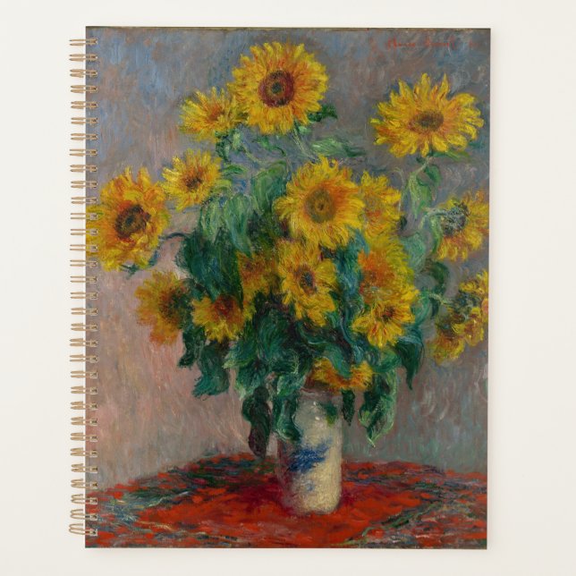 Agenda Buquê do Monet de Sunflower (Frente)