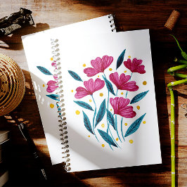 Agenda Buquê floral bonito - magenta e lactato