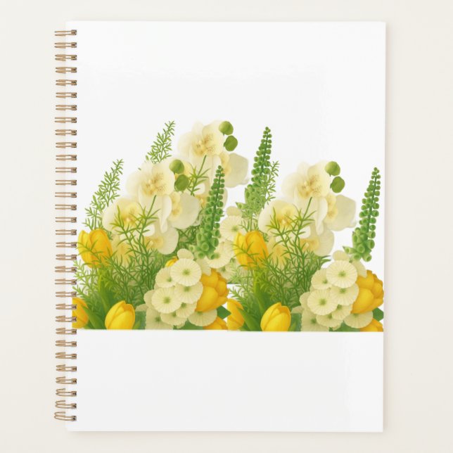 Agenda Buquê Floral Elegante de Primavera (Frente)