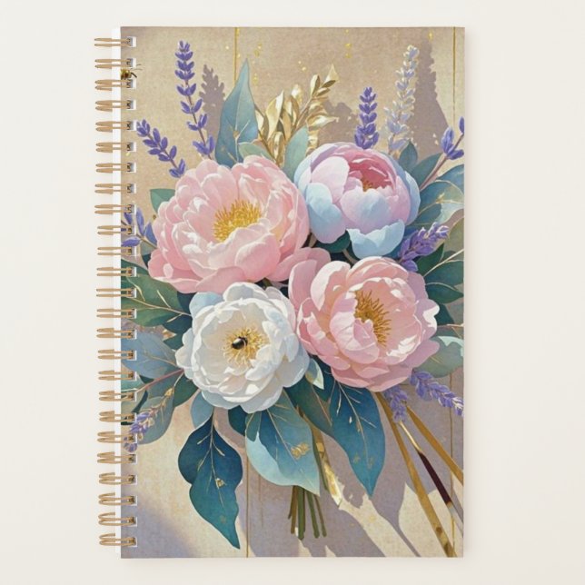 Agenda Buquê Floral lavanda (Frente)