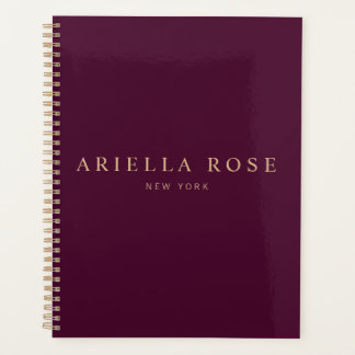 Agenda Burgundy Moderno Profissional Elegante