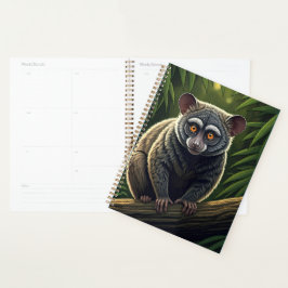 Agenda Bush Baby Empoleirado no Galho da Selva