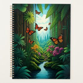 Agenda Butterflies in a Lush Jungle