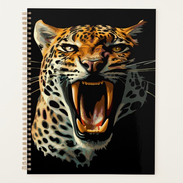 Agenda Cabeça de ataque com picos-leopardo (Frente)