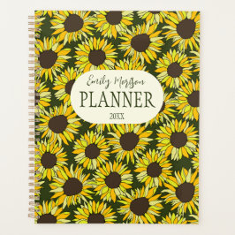 Agenda cabeça de girassol flor de verão