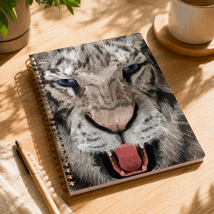 Agenda Cabeça de Tigre Branco Estética da Vida Selvagem