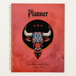 Agenda Cabeça de touro Patriótica, um touro Americano.