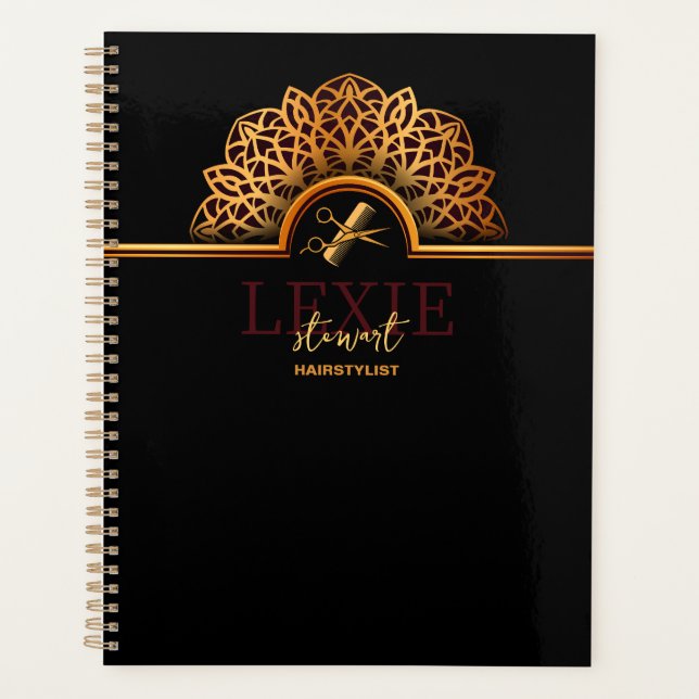 Agenda Cabeleireiro Elegante e Sofisticado (Frente)