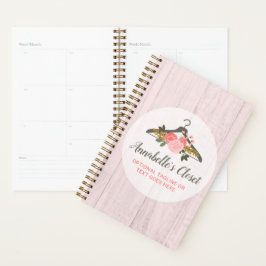 Agenda Cabide de Roupas Rosa Floral para Closet de Moda B