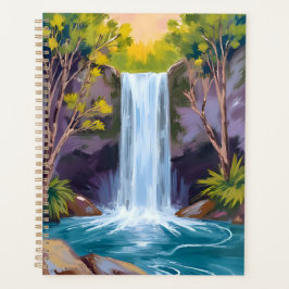 Agenda Cachoeira Azul | Pintura da Natureza Paisagem Flor