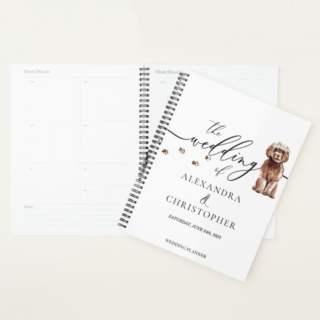Agenda Cachorrinho Cavapoo marrom Amor de Cachorro Casame (Exibição)