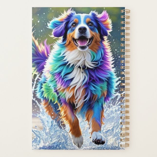 Agenda Cachorro alegre e alegre e divertido, salgado (Verso)