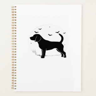Agenda Cachorro Beagle � Silhueta da Lua de Halloween Cam
