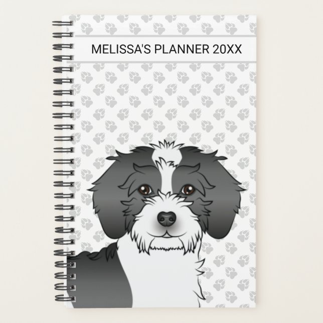 Agenda Cachorro Black Parti-color Mini Goldendoodle e Tex (Frente)
