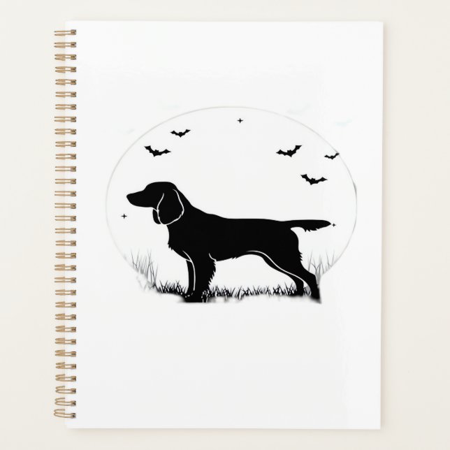 Agenda Cachorro Boykin Spaniel � Silhueta da Lua de Hallo (Frente)