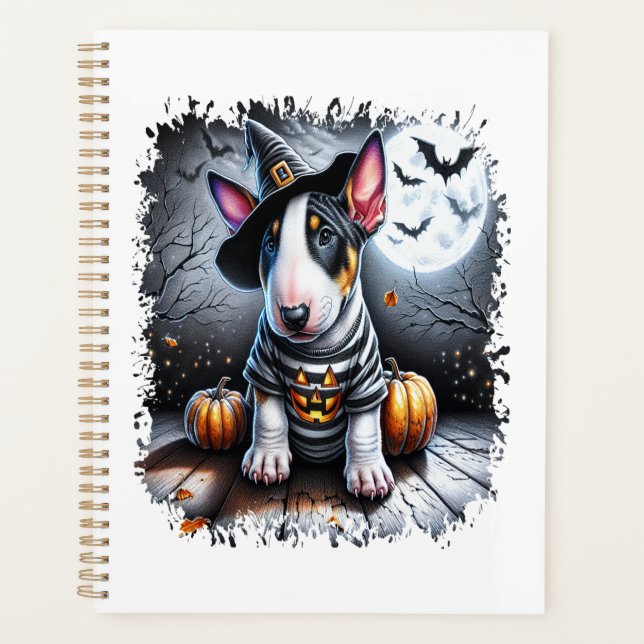 Agenda Cachorro Bull Terrier Halloween (Frente)