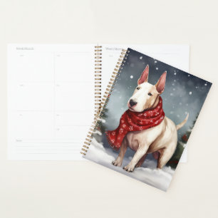 Agenda Cachorro Bull Terrier na Neve Natal