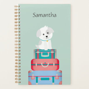 Agenda Cachorro Cachorro Sentado em Casas Personalizadas