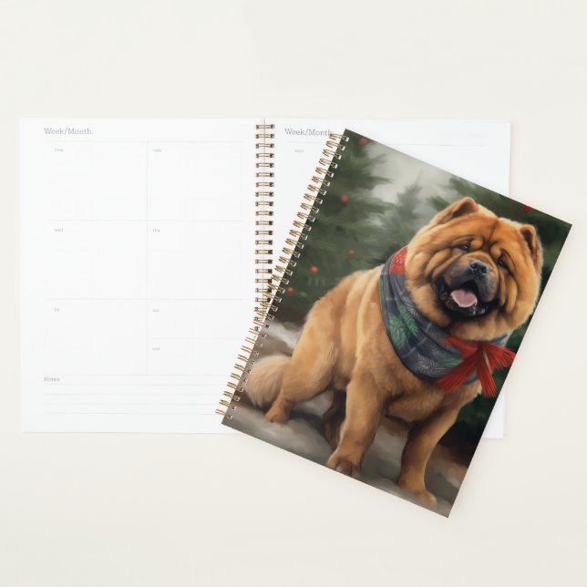 Agenda Cachorro Chow Chow na Neve Natal (Exibição)