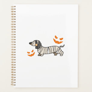 Agenda Cachorro Dachshund Halloween Candy Corn Lua Cheia