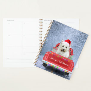 Agenda Cachorro de Terrier Branco de West Highland em Sno