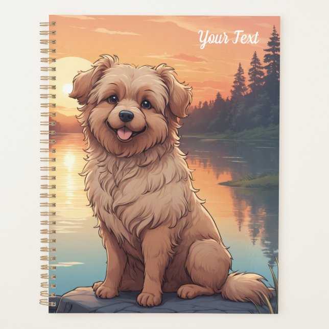 Agenda Cachorro Doodle pelo Lago (Frente)