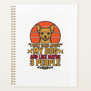 Agenda Cachorro Engraçado Amante Citação Vintage Design V