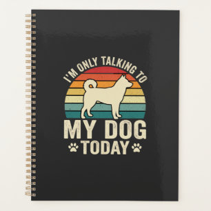 Agenda Cachorro Engraçado Falando Pôr do Sol Retro