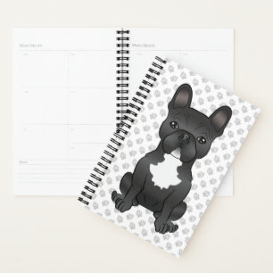 Agenda Cachorro Francês Negro E Branco / Cachorro Franc