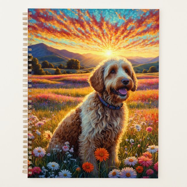 Agenda Cachorro Golden Doodle (Frente)