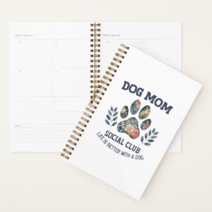 Agenda Cachorro Mãe Paw Floral