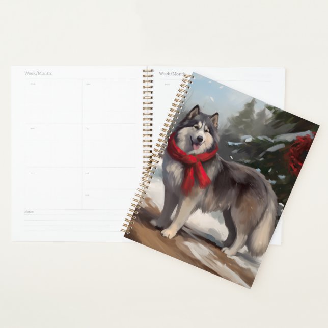 Agenda Cachorro Malamute do Alasca no Natal da Neve (Exibição)