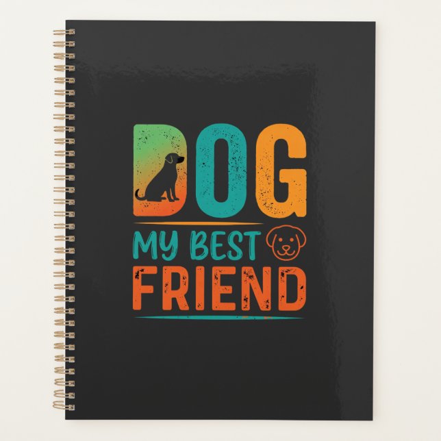 Agenda Cachorro Meu Melhor Amigo Design Retro (Frente)