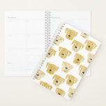 Agenda Cachorro-Ouro Labrador-Retriever<br><div class="desc">Um ouro brilhante e divertido,  labrador,  que recupera o padrão do cão. Perfeito para amantes de os animais e pessoas de cães. Arte original de Nic Squirrell.</div>