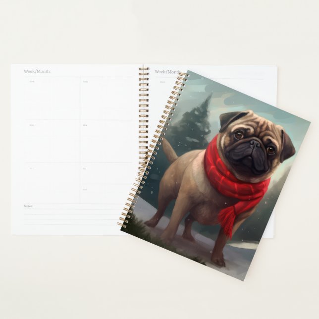 Agenda Cachorro Pug na Neve Natal (Exibição)