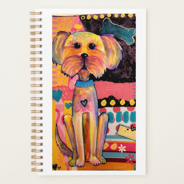 Agenda Cachorro rosado (Dentro Vazio) (Frente)