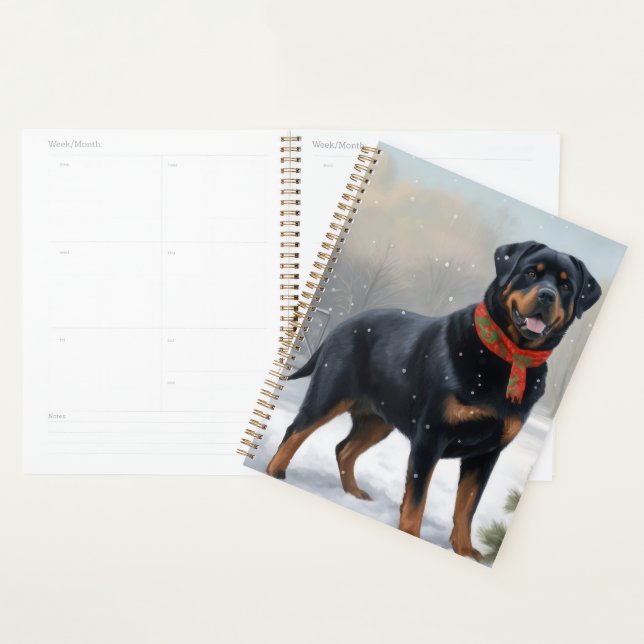 Agenda Cachorro Rottweiler na Neve Natal (Exibição)