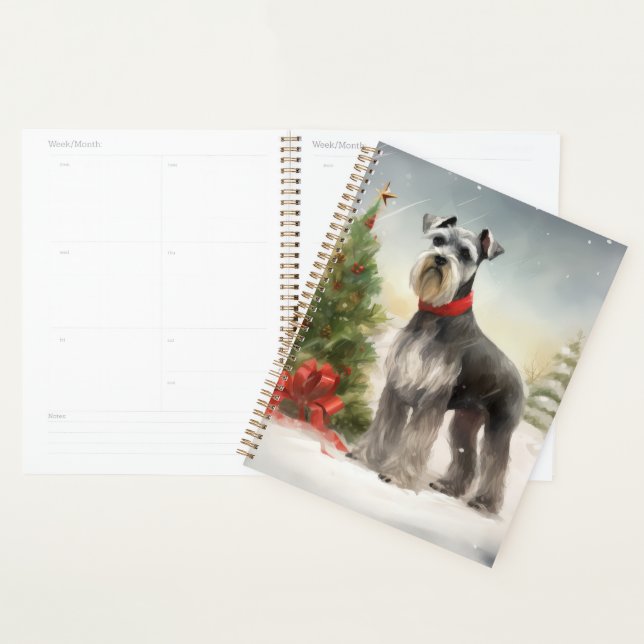 Agenda Cachorro Schnauzer na Neve Natal (Exibição)