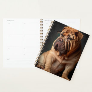 Agenda Cachorro Shar Pei Inteligente com Design de Livro