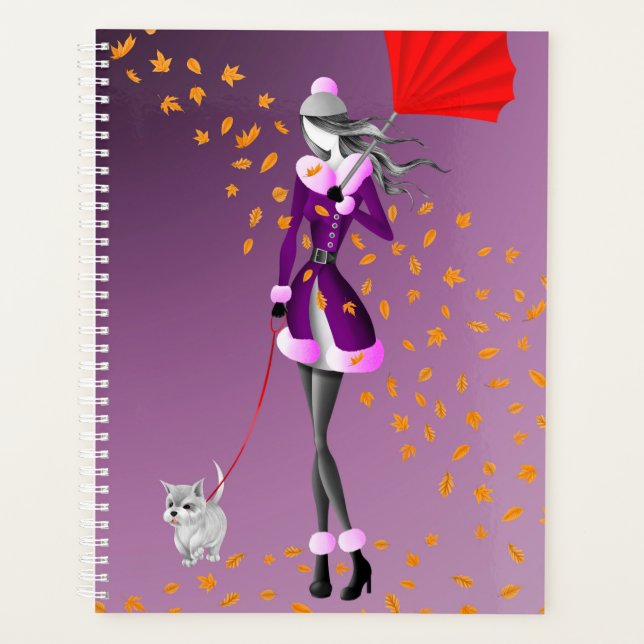 Agenda Cachorro Walker Autumn Deixa roxo (Frente)
