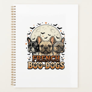 Agenda Cachorros Franceses de Halloween Engraçados Vintag